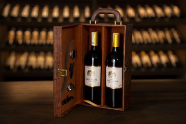 Hộp đựng rượu da đôi vân Phượng Hoàng