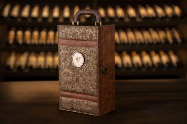 Hộp đựng rượu da đôi vân Phượng Hoàng